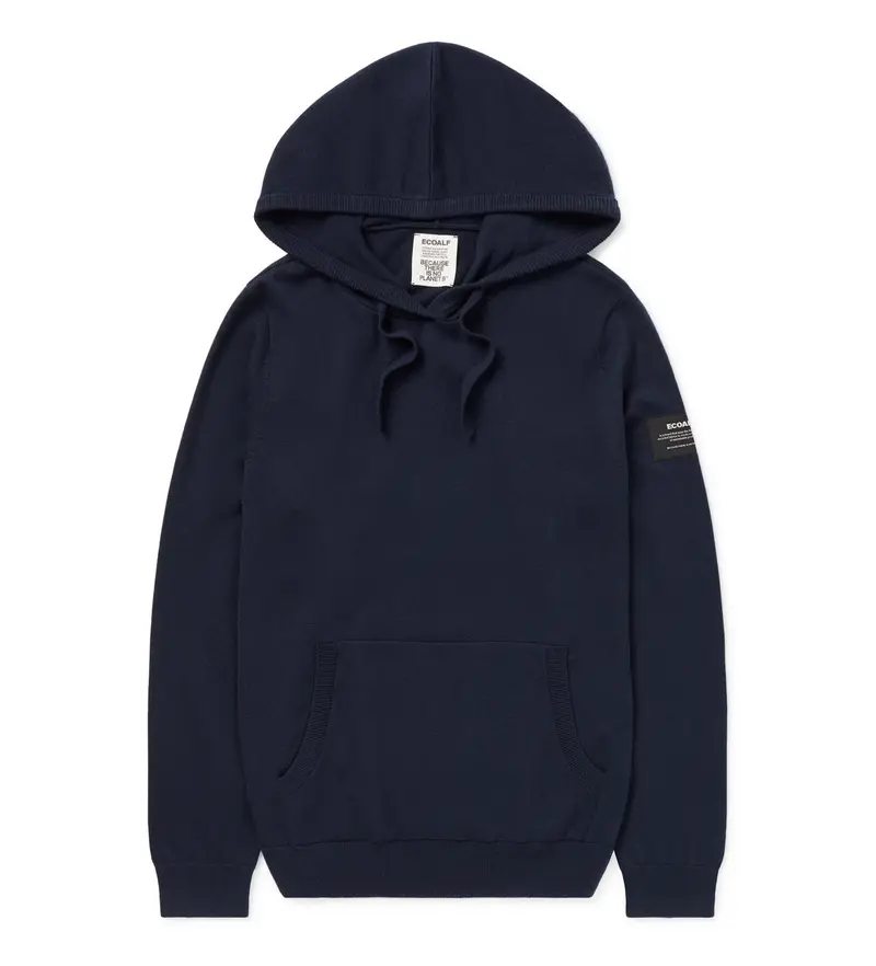 per uomo MCMGAKNCARPE0626S24-161 Felpa carpine blu (XXL), Casual, Manica lunga, Sostenibile, Navy, Lana Riciclata