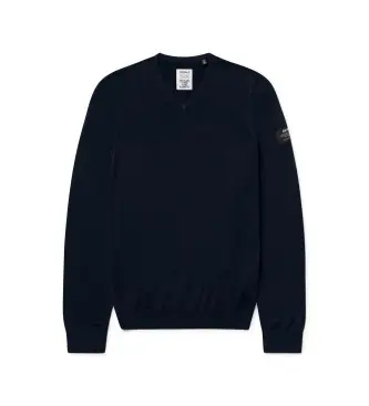 per uomo MCMGAKNFERRO0666W24-161 Maglione Ferro Navy (L), Casual, Sostenibile, Lana Riciclata