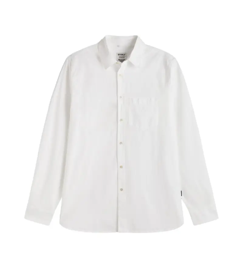 per uomo MCMGASRERNES0157S24-000 camicia bianca Ernesto (M), Bianco, Casual, Manica lunga, Cotone biologico, Sostenibile