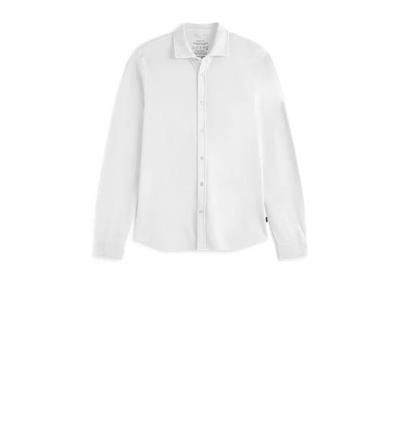 per uomo MCMGASRGOTHA0820S24-000 Camicia bianca di Gotham (L), Bianco, Casual, Manica lunga, Cotone biologico, Sostenibile
