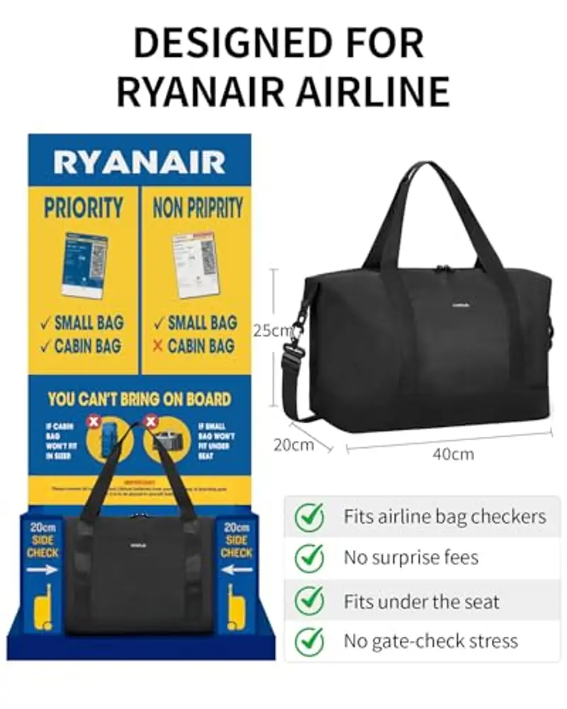 ECOHUB Borsone da viaggio Donna Nero 2430338 miniatura 2