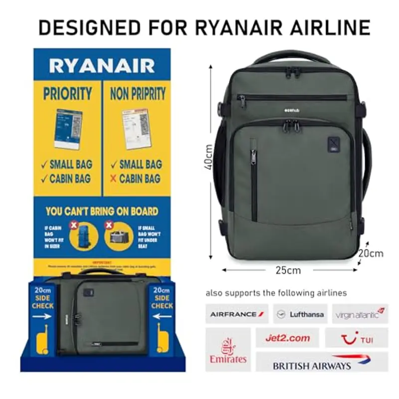 ECOHUB Zaino da viaggio Verde 1600874 miniatura 2