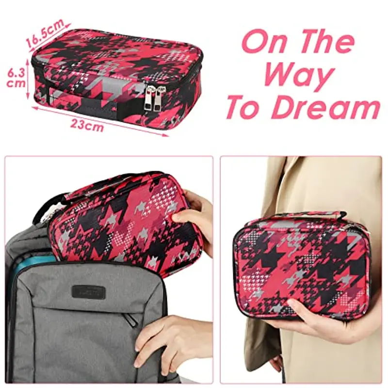 EDATOFLY 72 slots Astuccio Matite, Ampia Capacità Borsa per Cancelleria Porta Penne Tasca Custodia Organizzatore Borsa Cancelleria per Teenager, Studenti e Artisti (Camuffare) miniatura 2