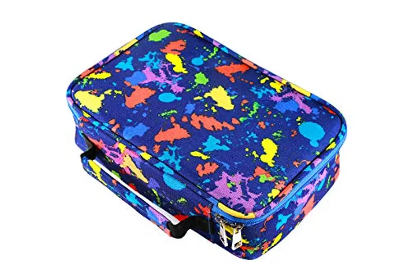 EDATOFLY 72 slots Astuccio Matite, Ampia Capacità Borsa per Cancelleria Porta Penne Tasca Custodia Organizzatore Borsa Cancelleria per Teenager, Studenti e Artisti (Oceano Blu)