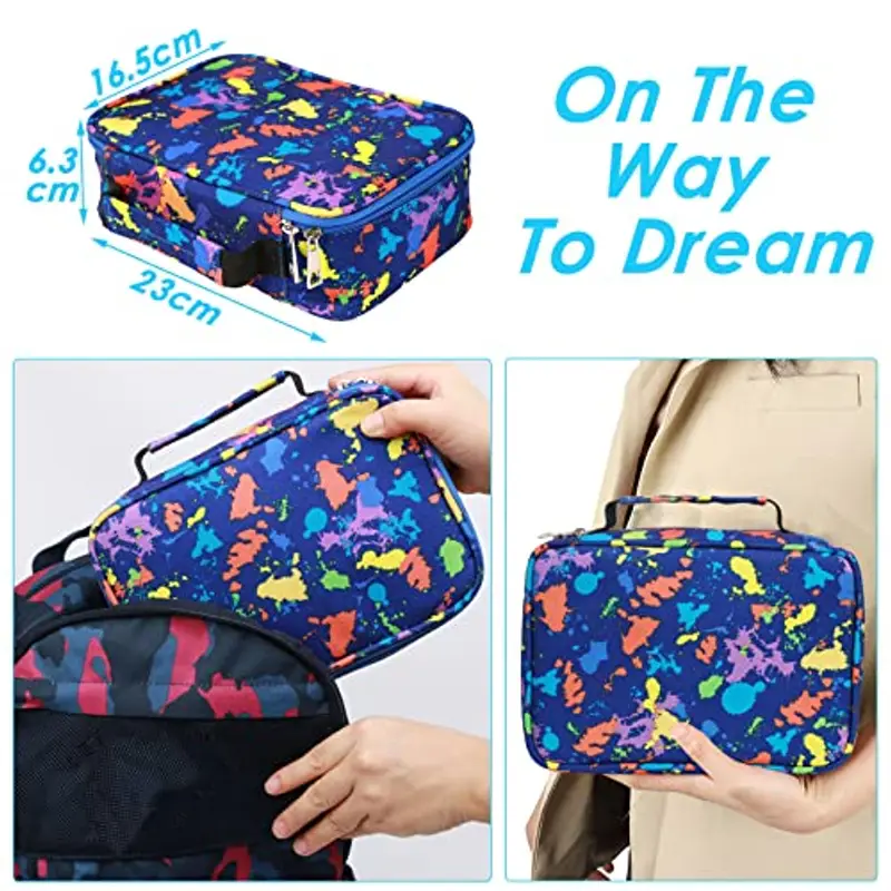 EDATOFLY 72 slots Astuccio Matite, Ampia Capacità Borsa per Cancelleria Porta Penne Tasca Custodia Organizzatore Borsa Cancelleria per Teenager, Studenti e Artisti (Oceano Blu) miniatura 2