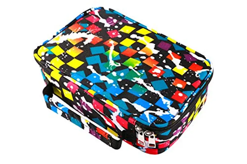 EDATOFLY 72 slots Astuccio Matite, Ampia Capacità Borsa per Cancelleria Porta Penne Tasca Custodia Organizzatore Borsa Cancelleria per Teenager, Studenti e Artisti (Piazza)