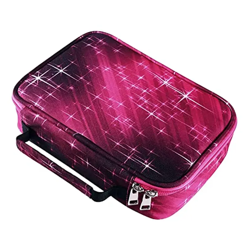 EDATOFLY 72 slots Astuccio Matite, Ampia Capacità Borsa per Cancelleria Porta Penne Tasca Custodia Organizzatore Borsa Cancelleria per Teenager, Studenti e Artisti (Stella)