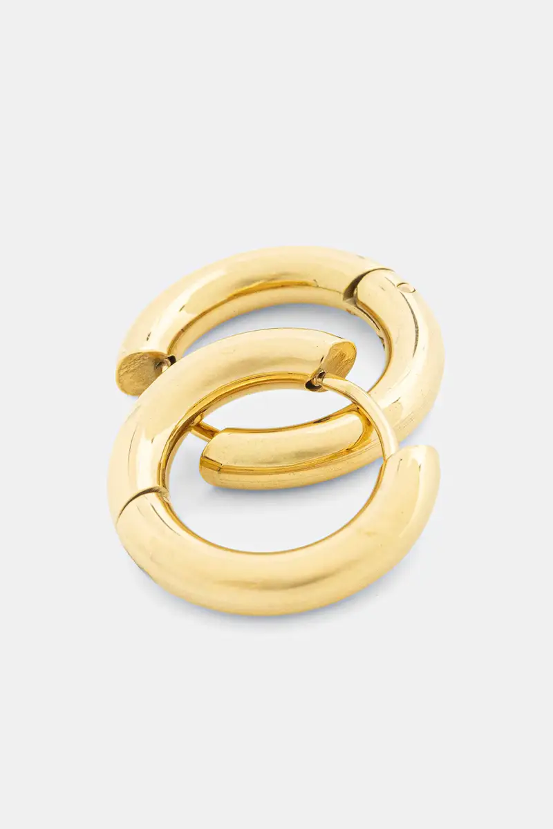 orecchini placcati oro Chunky 127622 miniatura 2