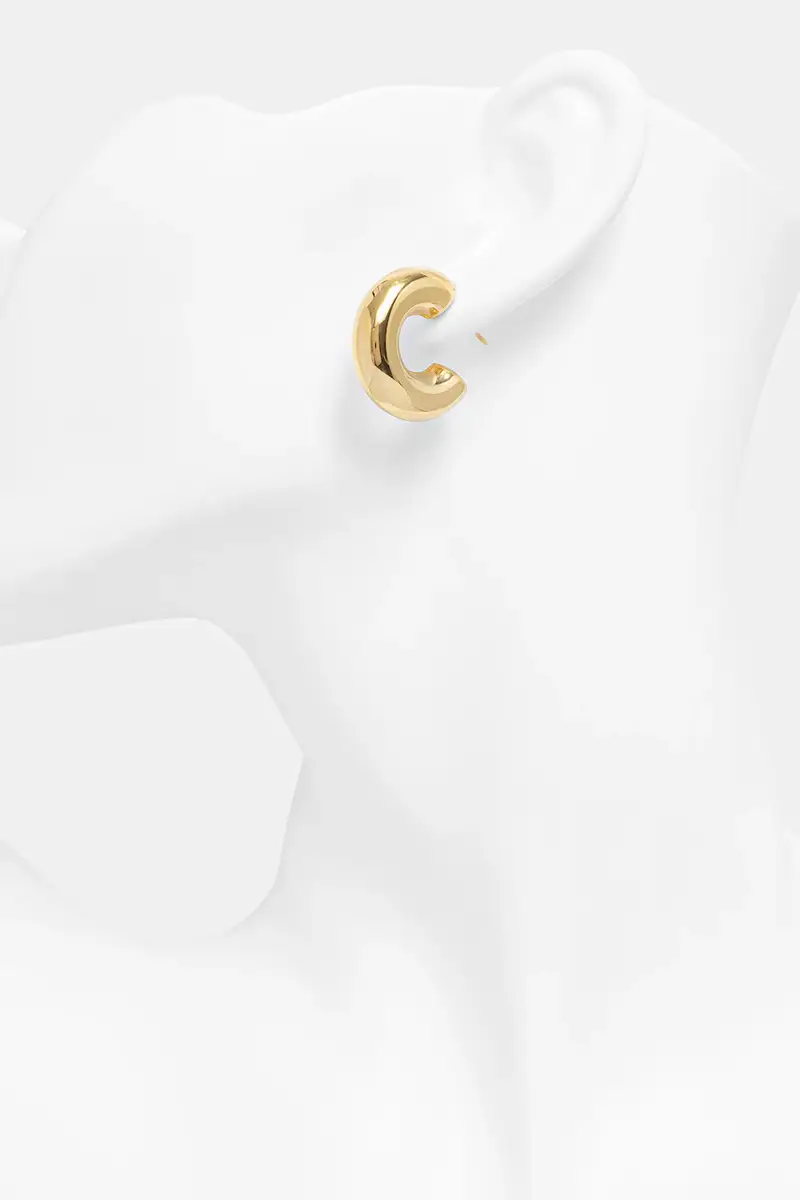 orecchini placcati oro Chunky 127664 miniatura 3