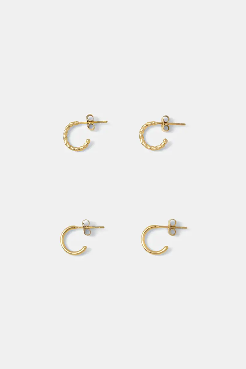 orecchini placcati oro Duo Pair pacco da 2 123860