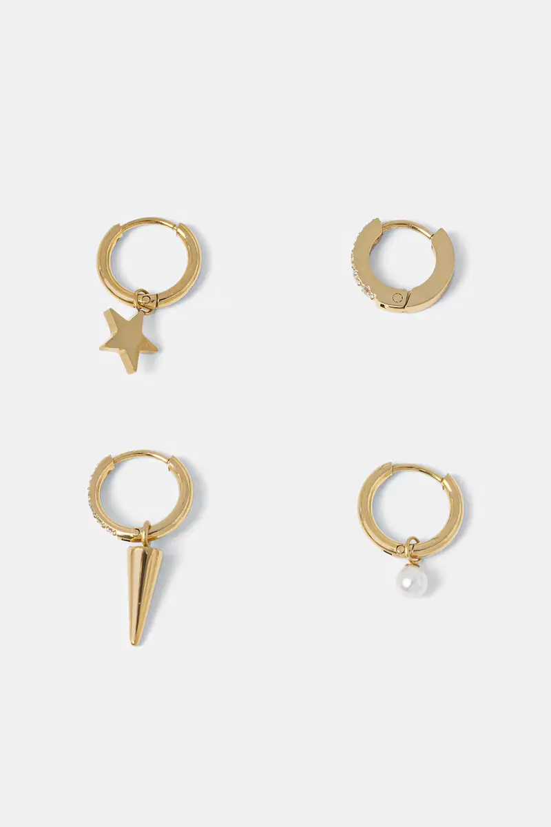 orecchini placcati oro Peak One pacco da 4 130611