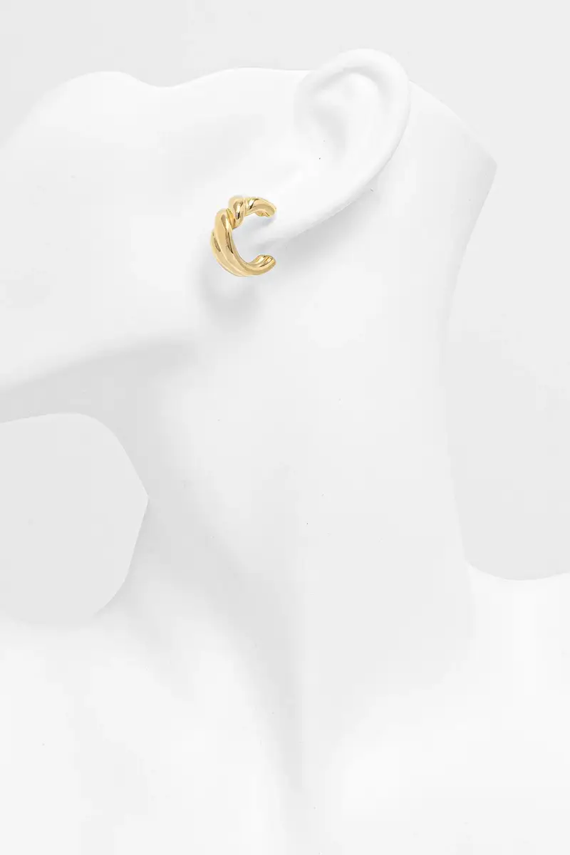 orecchini placcati oro Twist 127939 miniatura 3