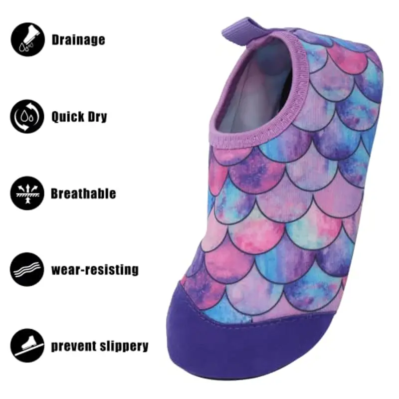 EDOTON Scarpe Mare Scoglio Bambino, Scarpe da Acqua Bambini con Suola Ispessita e Antiscivolo Scarpe da Acqua Bambini Morbide e Resistenti (Unisex) miniatura 2