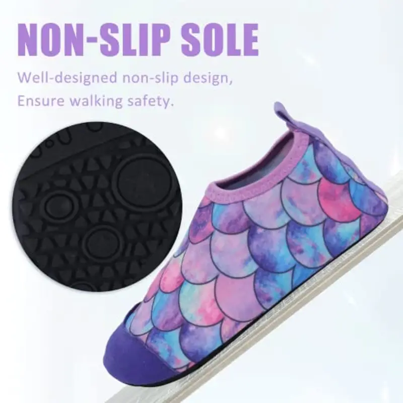 EDOTON Scarpe Mare Scoglio Bambino, Scarpe da Acqua Bambini con Suola Ispessita e Antiscivolo Scarpe da Acqua Bambini Morbide e Resistenti (Unisex) miniatura 3