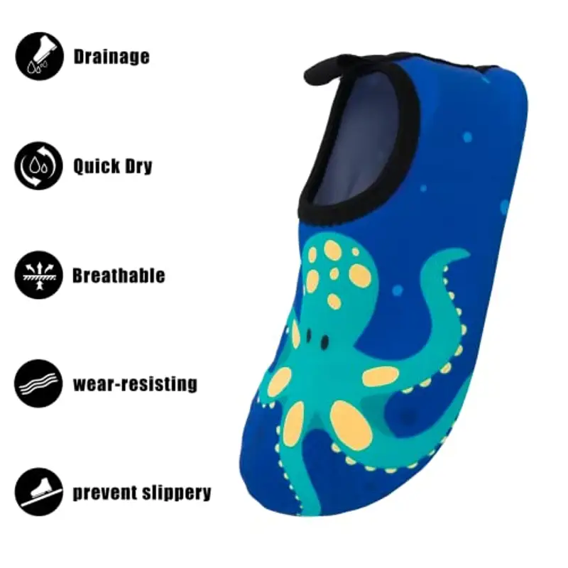 EDOTON Scarpe Mare Scoglio Bambino, Scarpe da Acqua Bambini con Suola Ispessita e Antiscivolo Scarpe da Acqua Bambini Morbide e Resistenti (Unisex) miniatura 2