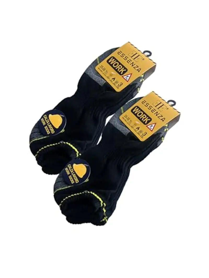 EE ESSENZA Set di 6 paia di calze professionali per lavoro senza genere, resistenti e confortevoli cod. ES3851