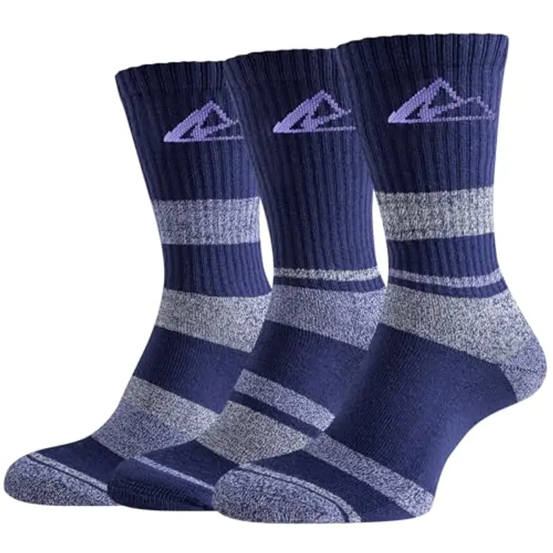 Effeet Calzini Trekking Donna 39-42 35-38, 3 Paia Calzini Sportivi in Cotone Anti-Vesciche Anti-Sudore Traspiranti,