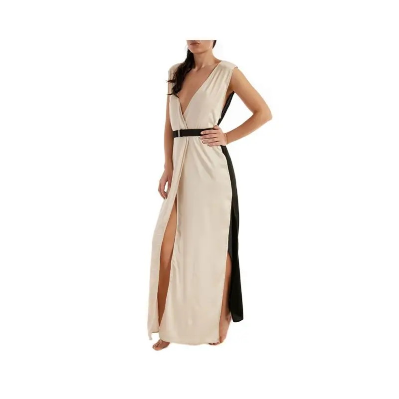 Abito Da Spiaggia Bianco Nero Donna S