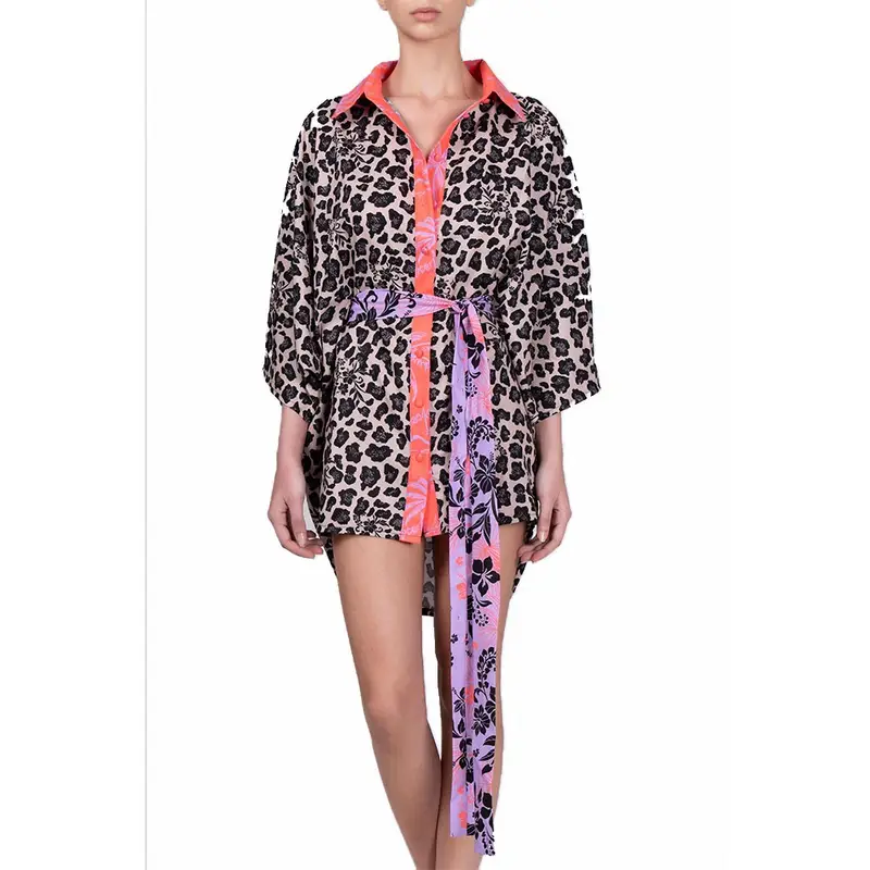 Abito Maculato Marrone Donna M