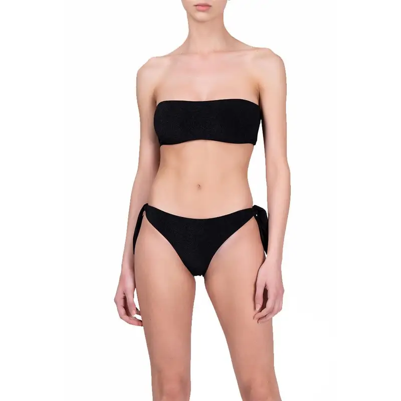 Bikini Fascia Lurex Nero Donna M