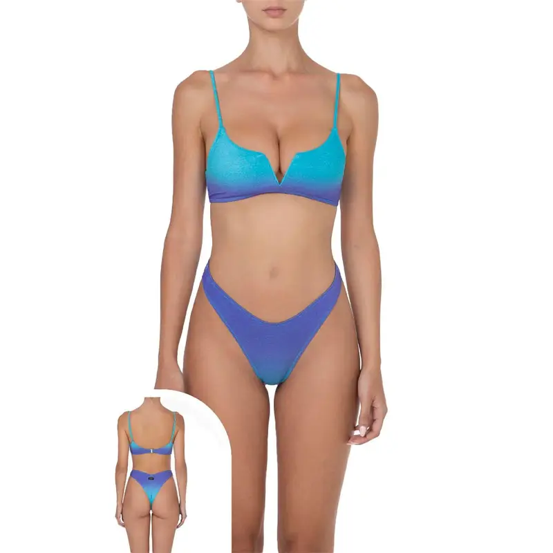 Bikini Triangolo Degrade Blu Donna M