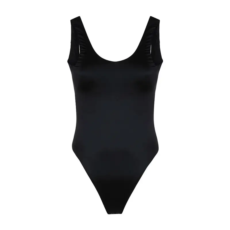 Costume Intero Raso Nero Donna M