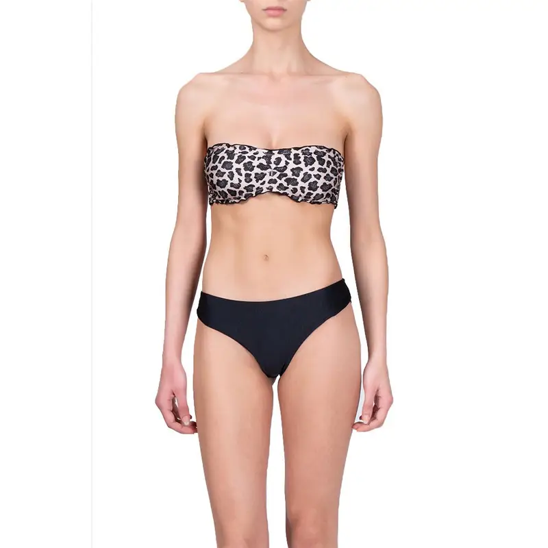 Costume Slip Arricciato Nero Donna M