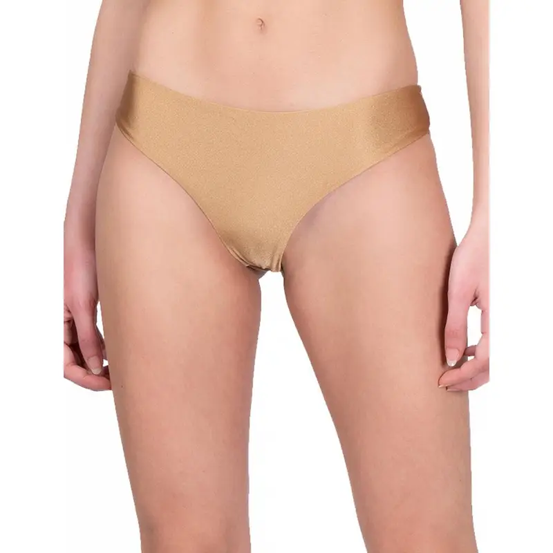 Costume Slip Arricciato Oro Donna L