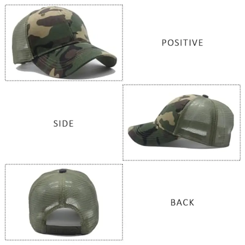 EHDWXVZM Berretto da Baseball Mimetico per Bambini 1 Pezzo, Cappello da Sole per Bambini, Cappello da Sole per Esterni, Cappello da Pesca, Cappello da Sole, Accessori per Esterni miniatura 3