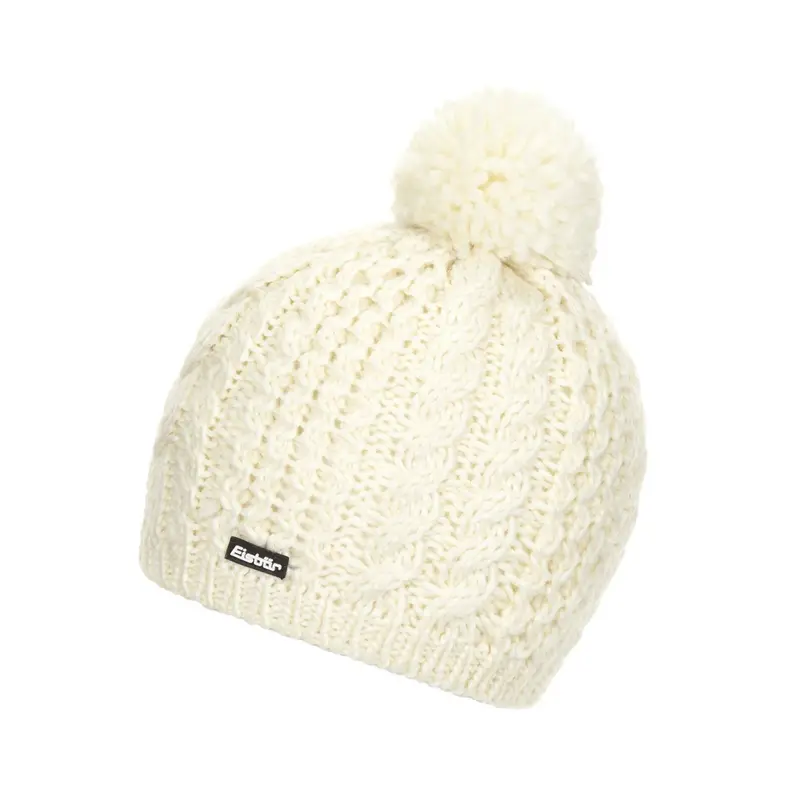 BEANIE AFRA POMPON Bianco