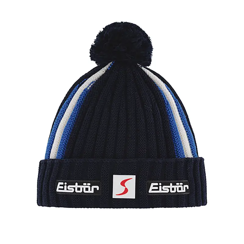 BEANIE MU POMPON Blu