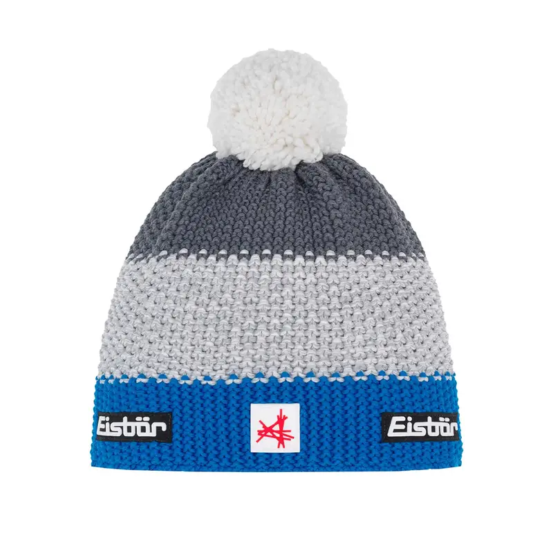 BEANIE STAR POMPON SA Blu