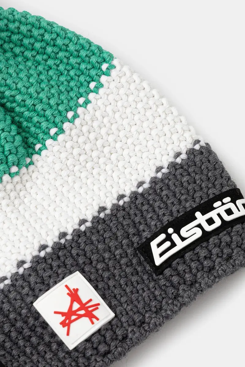 berretto in misto lana Star Pompon MÜ SA colore verde E33172 miniatura 3