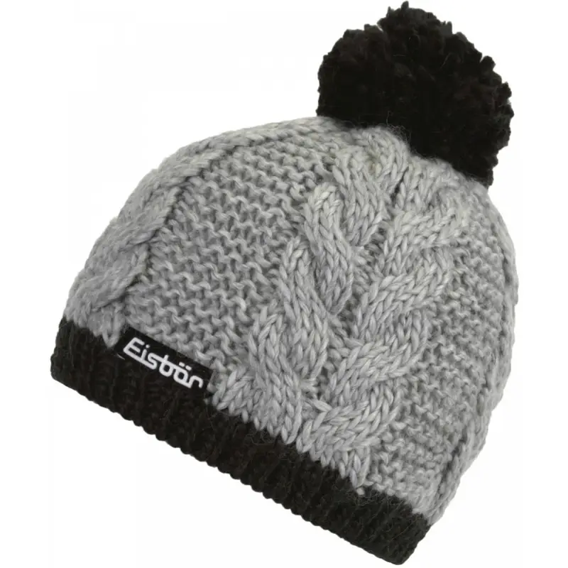 Berretto Kiana Pompon Grigio Nero Donna TU