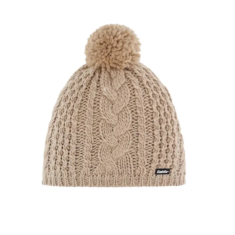 Berretto Sci Afra Pon Pon Beige Donna TU