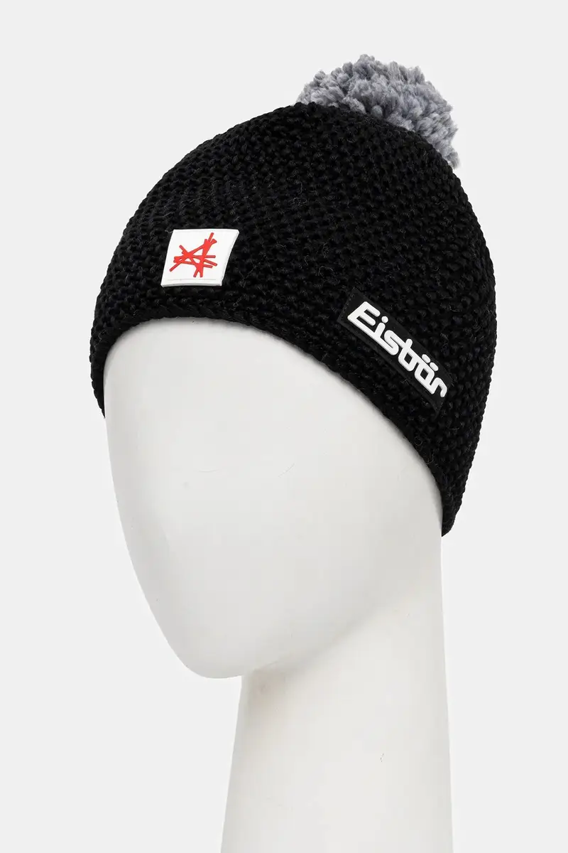 cappello con lana Jamie Pompon MÜ SA colore nero E33171 miniatura 2