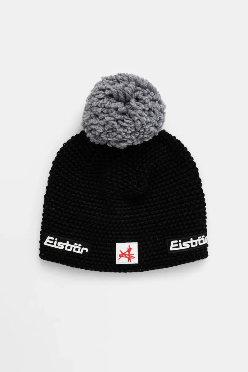 cappello con lana Jamie Pompon MÜ SA colore nero E33171