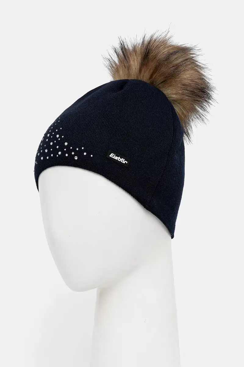 cappello con lana Nalin Lux Crystal MÜ colore blu navy E80115 miniatura 2