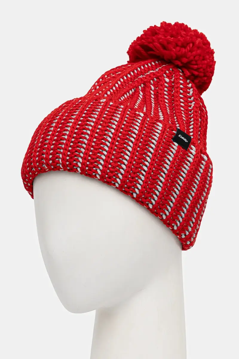 cappello con lana Ronda Pompon MÜ colore rosso E30977 miniatura 2