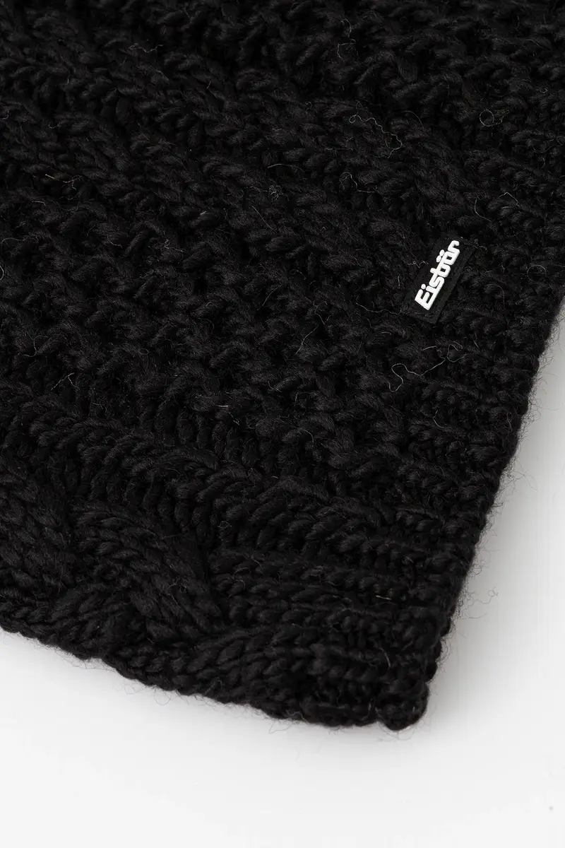 sciarpa con lana Afra Loop colore nero E80136 miniatura 3