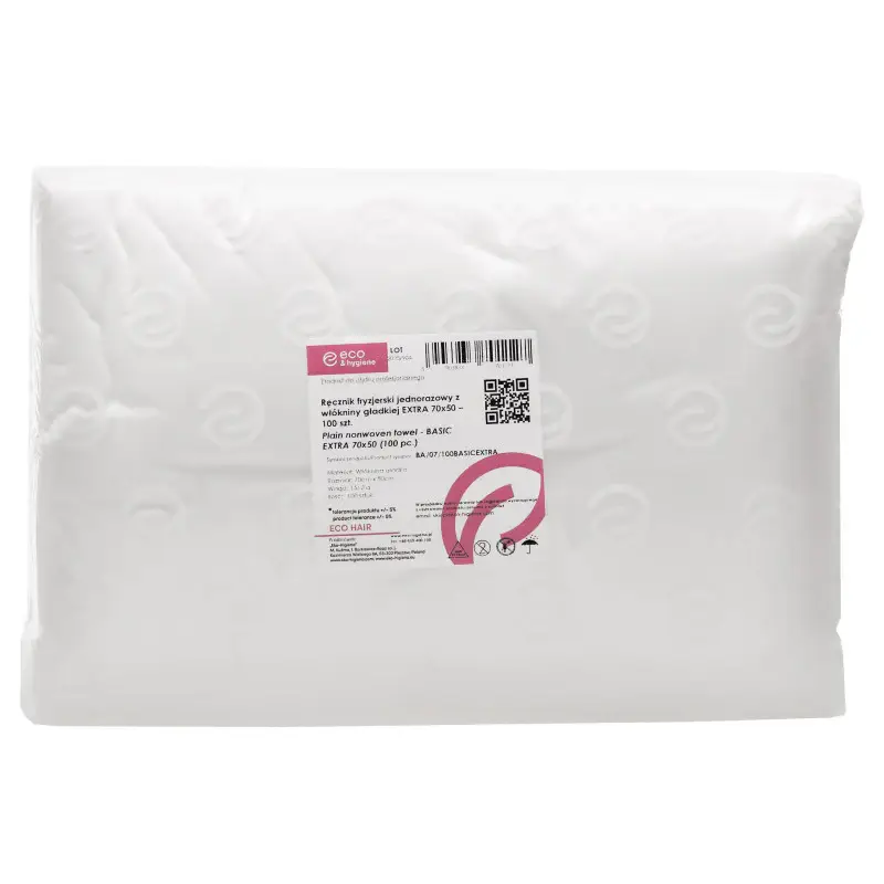 Asciugamani monouso per parrucchieri, lisci, in tessuto non tessuto, extra basici, 70x50 cm, 100 pezzi