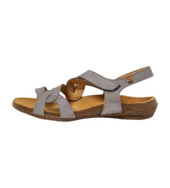 per donna 250791250005_0B0 N5079 Sandali in pelle blu Wakataua (38), 1 a 3 cm, Velcro, Casual