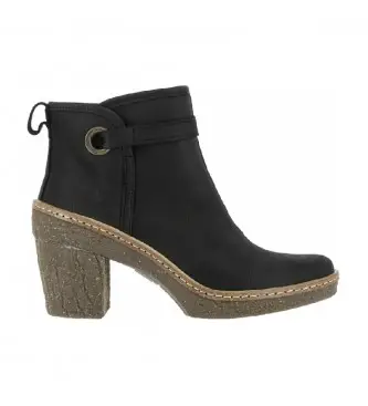 per donna 251791010005_001 Haya N5179 stivaletti in pelle nera -Altezza tacco 6 cm- (40), Nero, 5 a 8cm, Cerniera, Casual