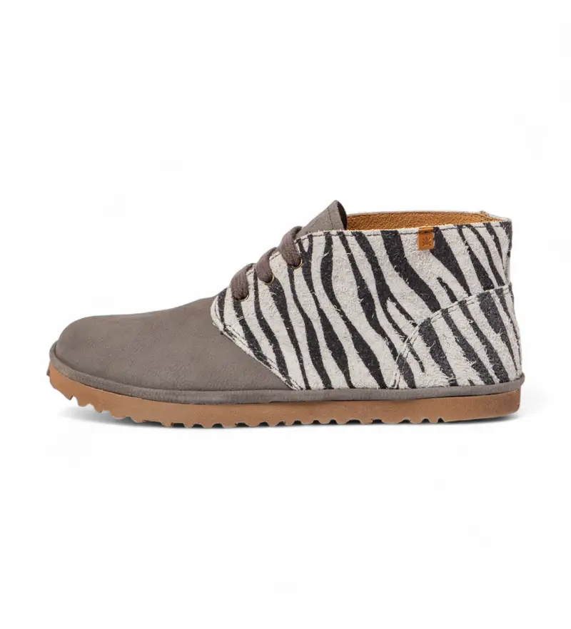 per donna. 25374P1F1005_ESP N5374P Stivaletti Wulf in pelle zebrata (36), Basso, Stringhe, Casual, Animal Print