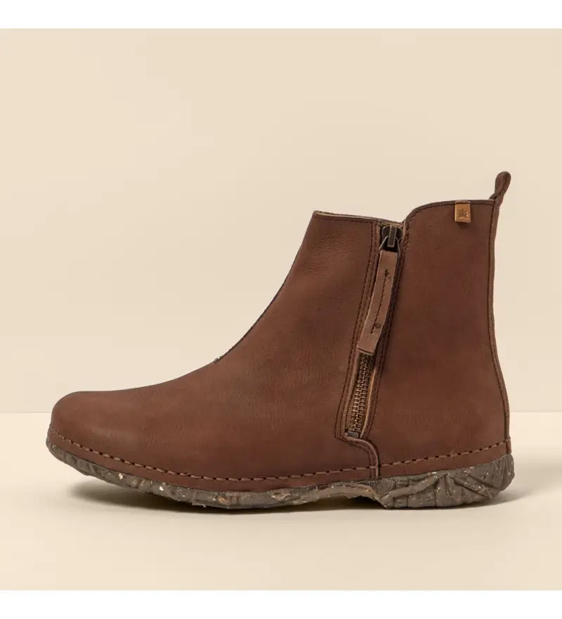 per donna. 2547211FQ005_012 Stivaletti in pelle N5472 Pleasant Chocolate/Angkor (36), Marrone, Basso, 1 a 3 cm, Cerniera, Cas Pietra