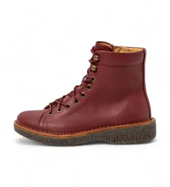 per donna 255724670005_008 N5572 Stivaletti in pelle bordeaux Volcano (38), Basso, Cerniera, Casual