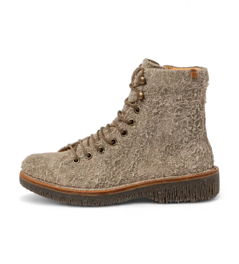 per donna 25572PEV0005_020 N5572P Stivaletti Wulf in pelle beige (37), Basso, Cerniera, Casual