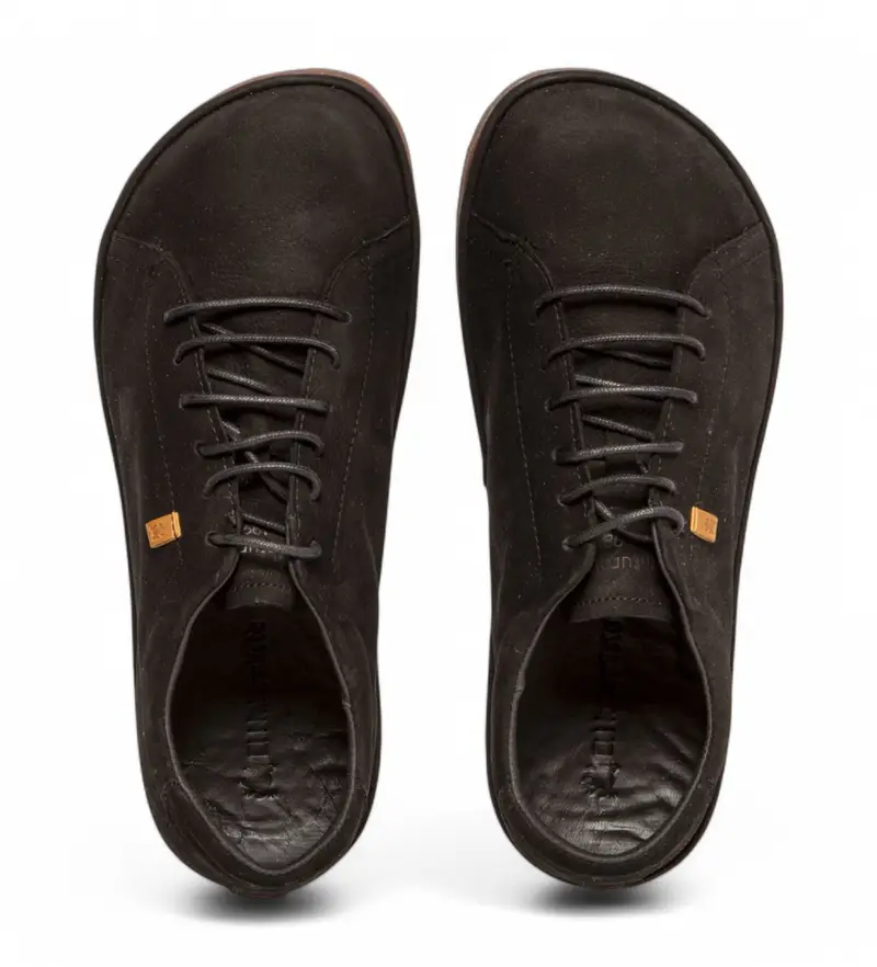 per donna. 256711101005_001 N5671 Scarpe in pelle nera nuda (38), Nero, Basso, Stringhe, Casual