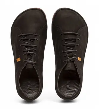 per donna 256711101005_001 N5671 Scarpe in pelle nera nuda (45), Nero, Basso, Stringhe, Casual