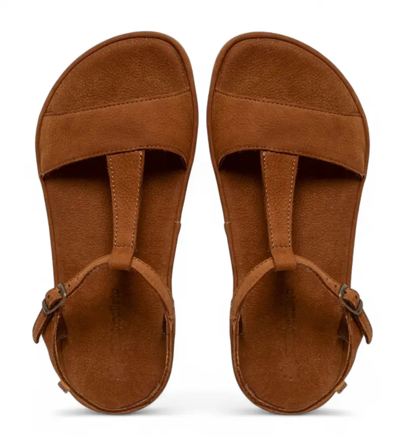 per donna 256861123005_023 N5686 Sandali in pelle marrone Satya (36), Basso, Fibbia, Casual